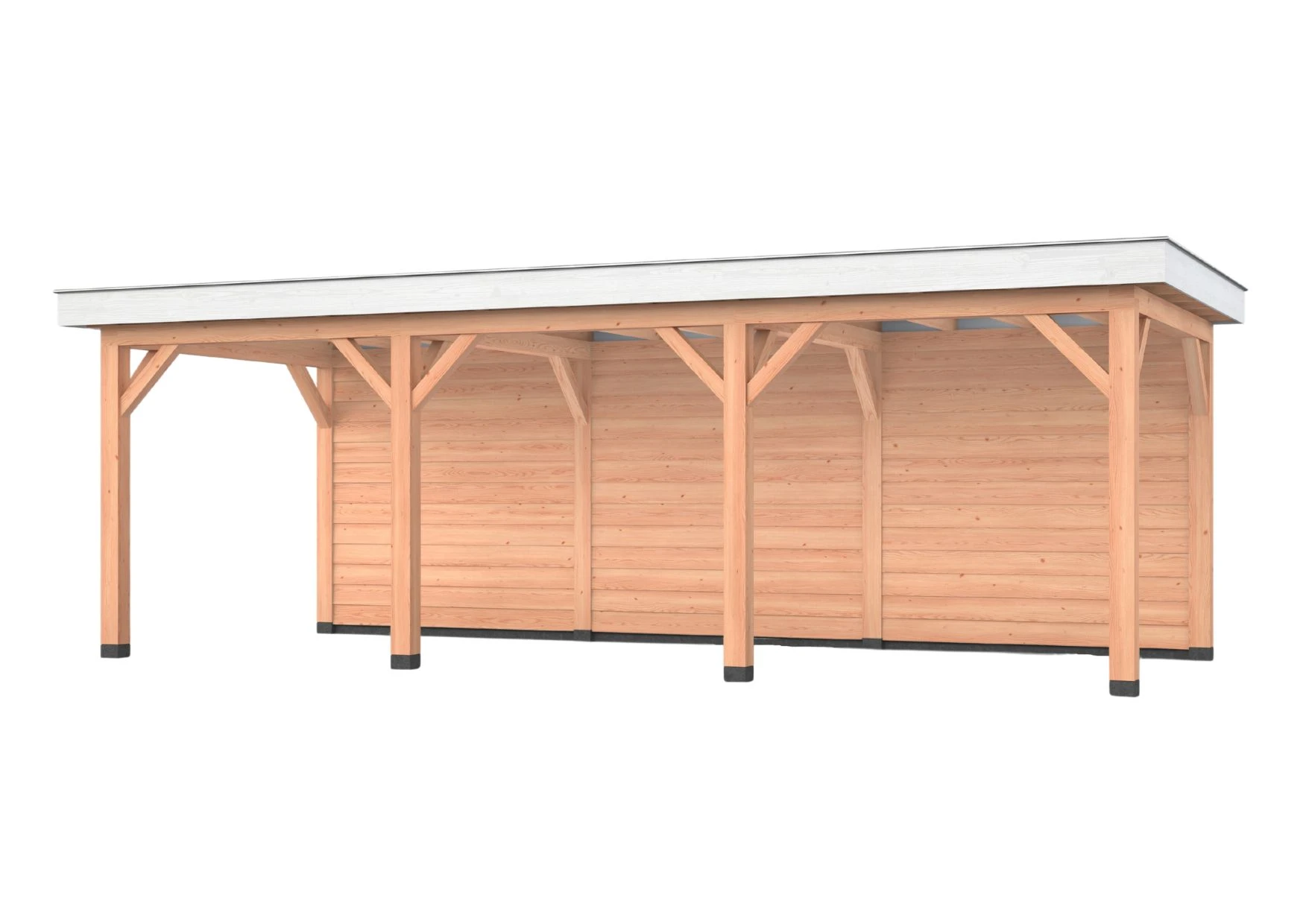 Douglas overkapping, 750 x 300, met achterwand, Westwood Holland - Afbeelding 1